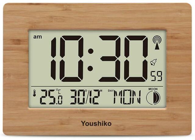 Radio Control Wall Clock Or Desk Clock Large Lcd Uk & Ireland Version
