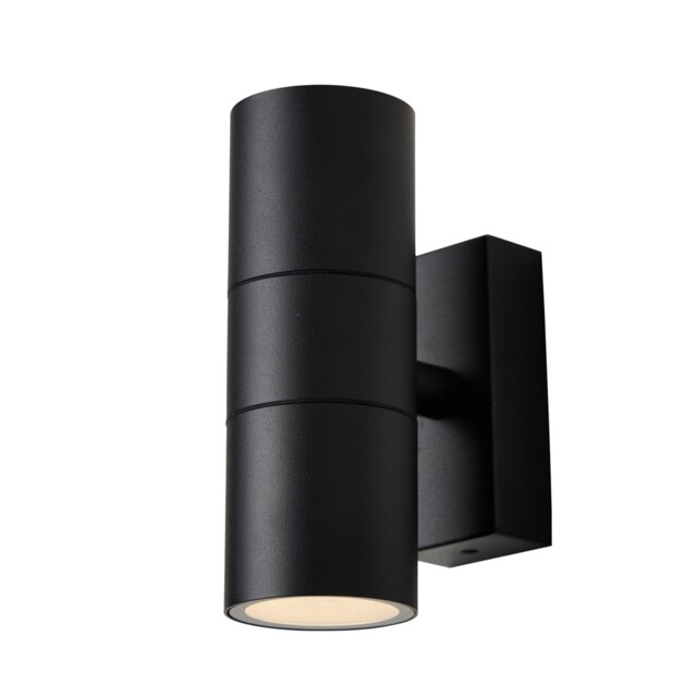 Litecraft Kenn Black Up & Down Outdoor Ip65 Rated Gu10 Garden Wall