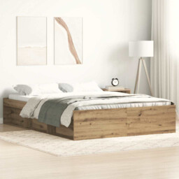 Bed Frame Artisan Oak Small Single 75x190cm 6-compartment Plywood