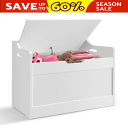 Storage Chest Trunk Toy Box With Lid Bedding Blanket Large Wooden