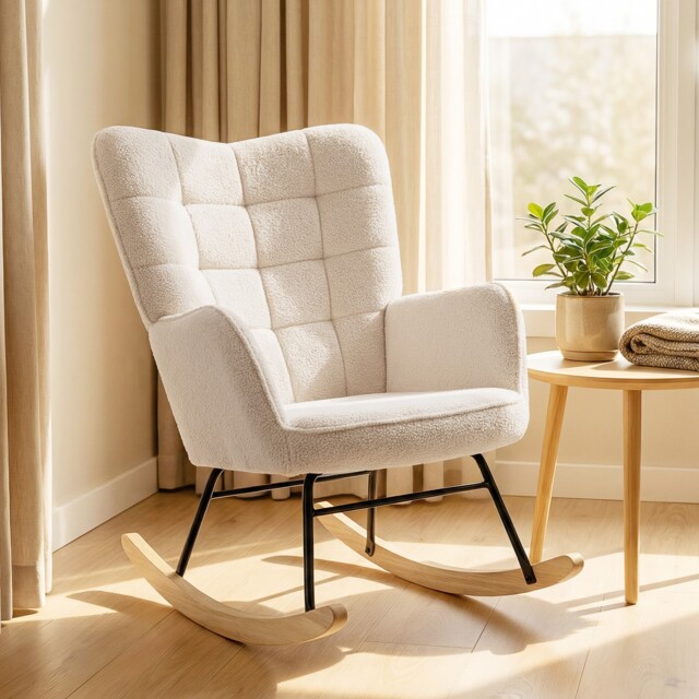 Nursing Rocking Chair Nursery Glider Rocker Armchair For Living Room