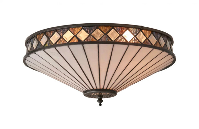 Ceiling Light Bronze Fargo 2 Dark Flush Interiors 1900 64145