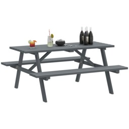 Outsunny Outdoor Wooden Picnic Table Bench Garden Patio Pub Chair 4