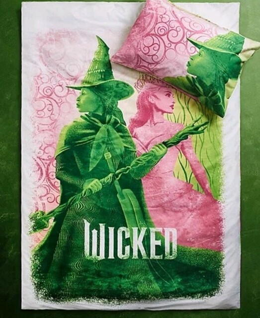 Glinda & Elphaba - Wicked For Good Double Duvet Cover Set Reversible