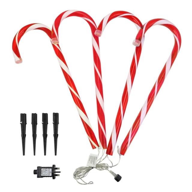 52cm Candy Cane Stake Lights Christmas Xmas Pathway Led Garden