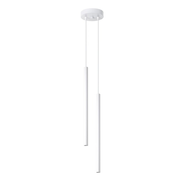 Modern Pendant Light Pastelo 2 2-light Steel White G9 Led Sollux