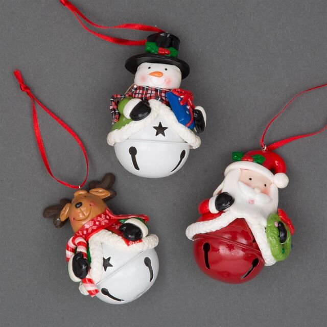 Hanging Decorations Christmas Santa Snowman Reindeer Bells Xmas Home