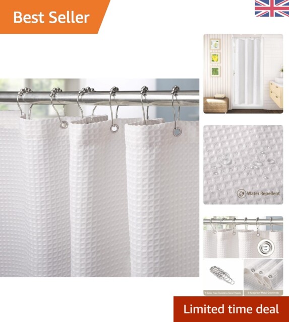 Elegant 92x182cm Waterproof Shower Curtain - Versatile Use For