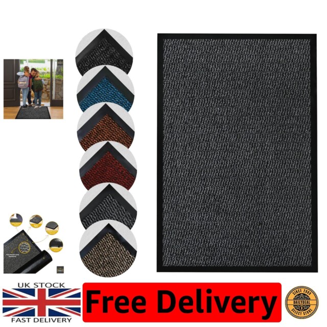 Heavy-duty Non-slip Rubber Back Doormat 40x60cm - Washable & Super