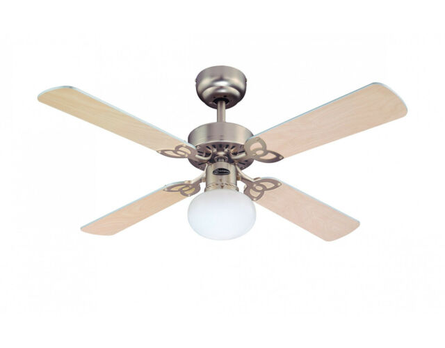 Westinghouse Ceiling Fan Light With Pull Switch Vegas Aluminium 105 Cm