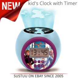 Lexibook Children's Projector Alarm Clock With Timer│lcd Screen│disney