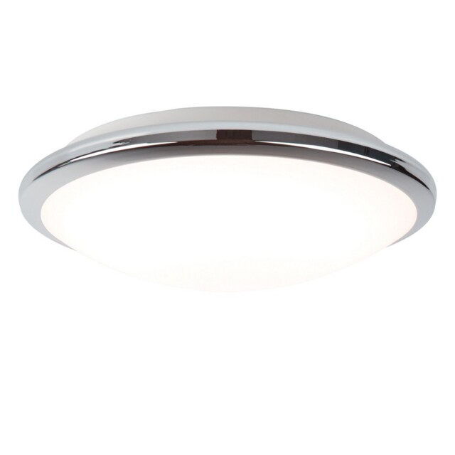 Chrome Led Flush Ceiling Light Fitting Frosted Glass Shade Home Office