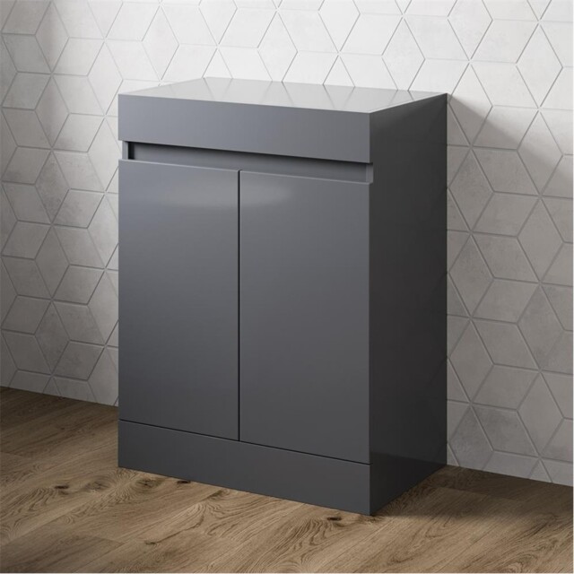 Bathroom Vanity Unit Countertop Floor Standing Furniture Soft Close