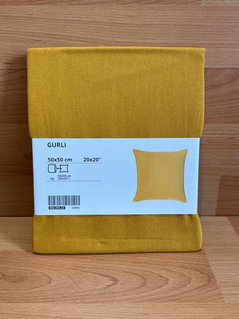 Ikea Gurli Cushion Cover 50 X 50 Cm 100% Cotton Golden Yellow