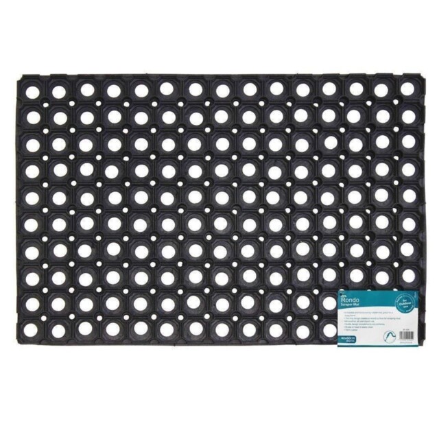 Rondo Outdoor Boot Scraper Rubber Door Mat Patio Doorway Non Slip Mat