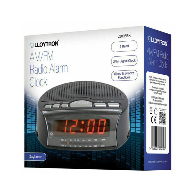Lloytron Digital Radio Alarm Clock Day Break Radio Buzz Alarm Clock
