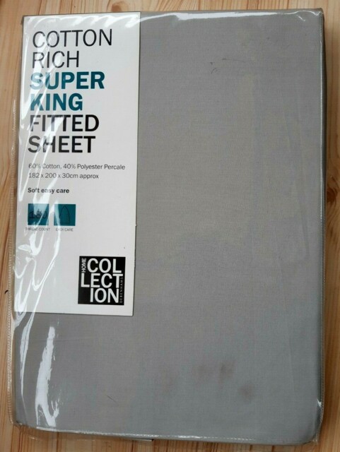 Debenhams The Collection Cotton Rich Fitted Sheet, Double/super King