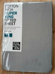 Debenhams The Collection Cotton Rich Fitted Sheet, Double/super King