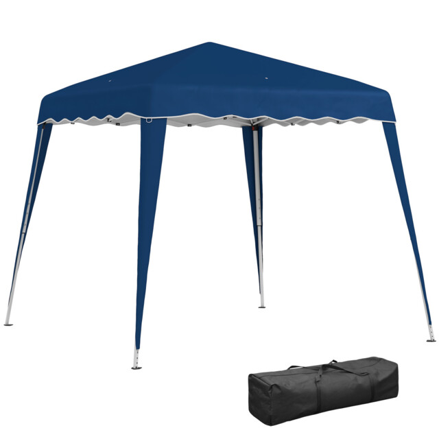 Gazebo Pop-up Blue 2.4x2.4x2.5m Steel Frame Oxford Fabric Water-resist
