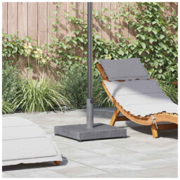 Parasol Base Dark Grey Wood Look 45 X 45 X 31.5 Cm Steel Square