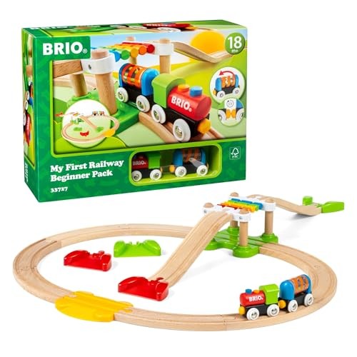 Brio Railway My First Beginner Set [18 Pieces] Ages 1.5 And Up 33727