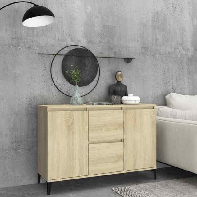 Sideboard Sonoma Oak 104x35x70 Cm Engineered Wood Vidaxl