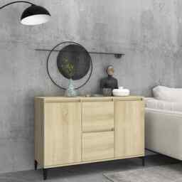 Sideboard Sonoma Oak 104x35x70 Cm Engineered Wood Vidaxl