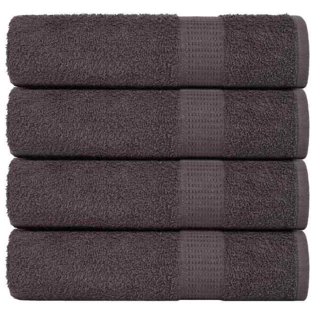 Hand Towels 4 Pcs Anthracite 50x100 Cm 360 Gsm 100% Cotton Vidaxl