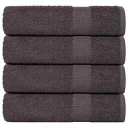 Hand Towels 4 Pcs Anthracite 50x100 Cm 360 Gsm 100% Cotton Vidaxl