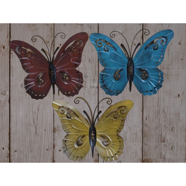 Butterfly Wall Art Metal Garden Wall Decor Outdoor Indoor Hanging