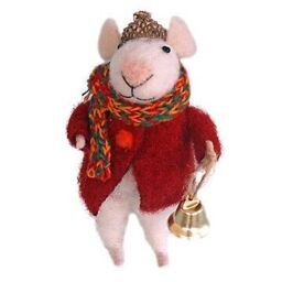 Originals Felt Mouse With Bell And Acorn Hat Novelty Christmas Tree