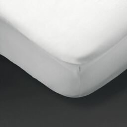 Mitre Essentials Pyramid Fitted Sheet In White - 100% Pure Cotton -