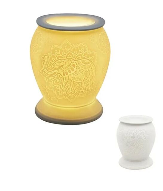 Desire Aroma Elephant Design Porcelain White Lamp Wax Melt Oil Burner