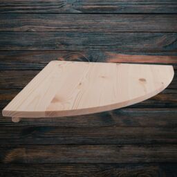 Wooden Corner Shelf 40x40cm Natural Unpainted Pine Floating Wall