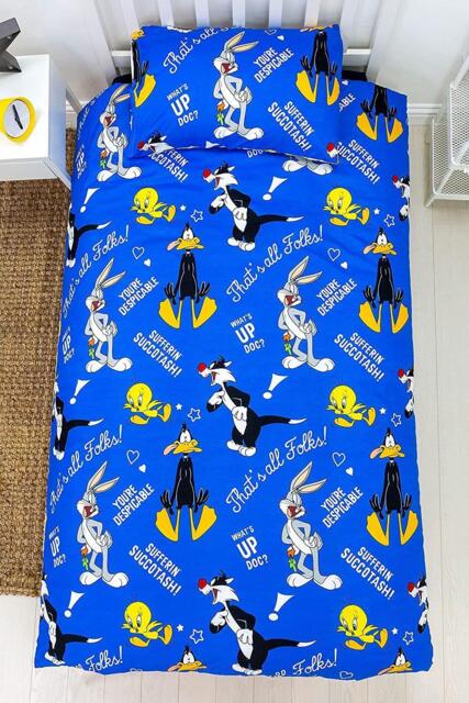 Looney Tunes Gang Single Duvet Cover Reversible 2in1 Bedding Set
