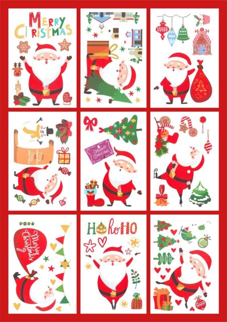 Christmas Window Themed Sticker Set Of 120 Xmas Haus Santa Winter