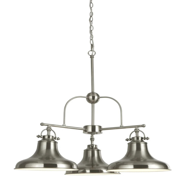 Ceiling Light Silver Dallas 3 Satin Searchlight 3183-3ss
