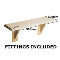 Core Natural Wood Shelf Kit Pine 585mm