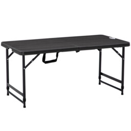 Foldable Outdoor Dining Table For 4 Height Adjustable Garden Table