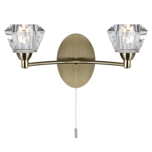 Wall Light Brass Sierra 2 In Antique Double Pull Switch Searchlight