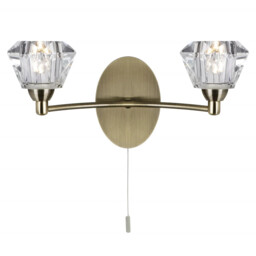 Wall Light Brass Sierra 2 In Antique Double Pull Switch Searchlight