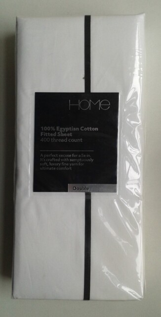Sainsbury's 100% Egyptian Cotton Double Fitted Sheet 400 Count