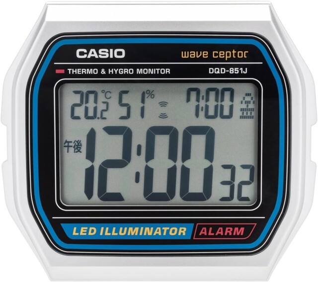 Casio Wave Ceptor A158wa Electric Wave Alarm Clock Dqd-851j-8jf