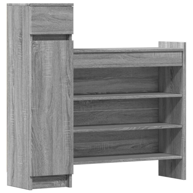 Shoe Cabinet Shoe Storage Cupboard Shoe Rack Shelf Engineered Wood