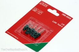 5 X Konstsmide 2.5v 0.35w Push In Notched Clear Fairy Light Bulb For