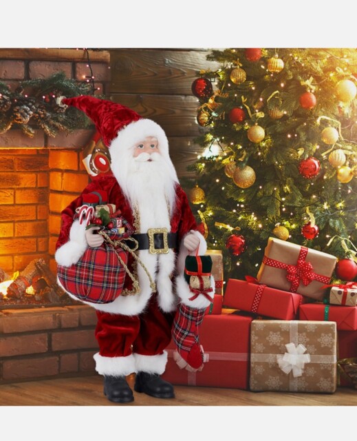 18'' Xmas Standing Santa Claus Doll Decoration Figure Christmas