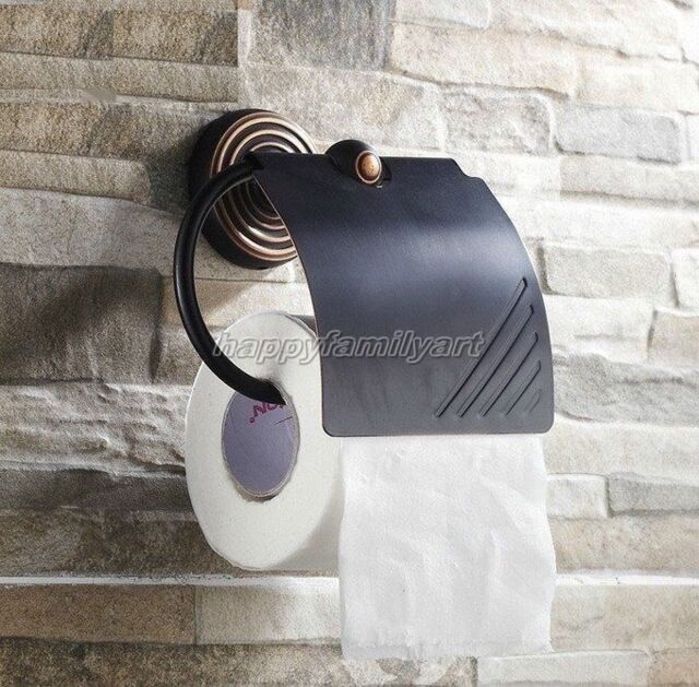 Black Oil Rubbed Bronze Antique Wall Mounted Toilet Paper Roll Holder