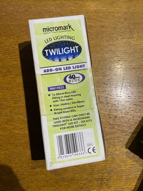 Micromark Add-on Led Light Twilight 40mm Blue Fitting In Steel 10m
