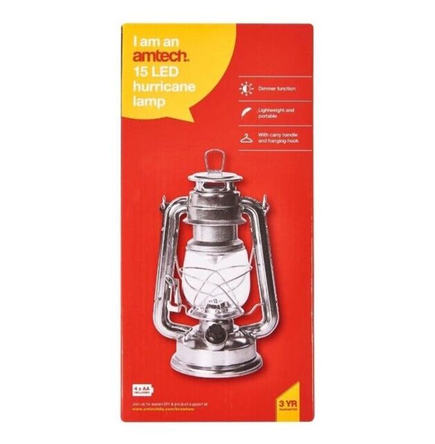 Led Hurricane Lamp Light 15 Led Torch Camping Fishing Patio Outdoor