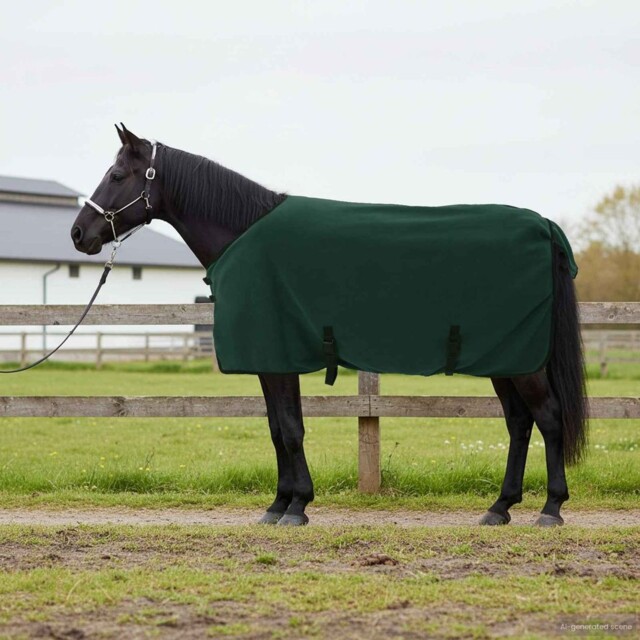 Horse Blanket Dark Green 115cm Polyester Winter Outdoor Breathable